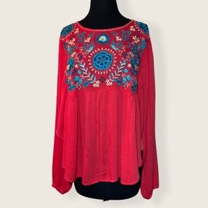 Altard State Gypsy Boho Embroidered Top L